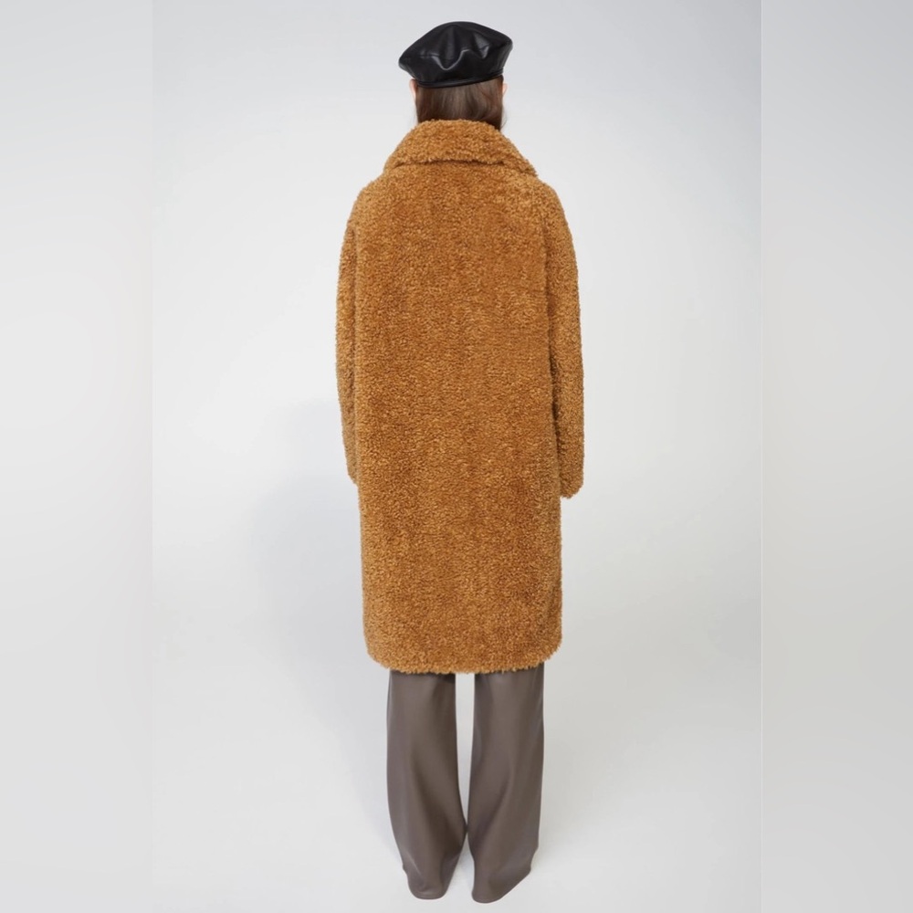 STAND STUDIO Anika Coat Faux Shearling in Camel - 36/S - Picture 5 of 16